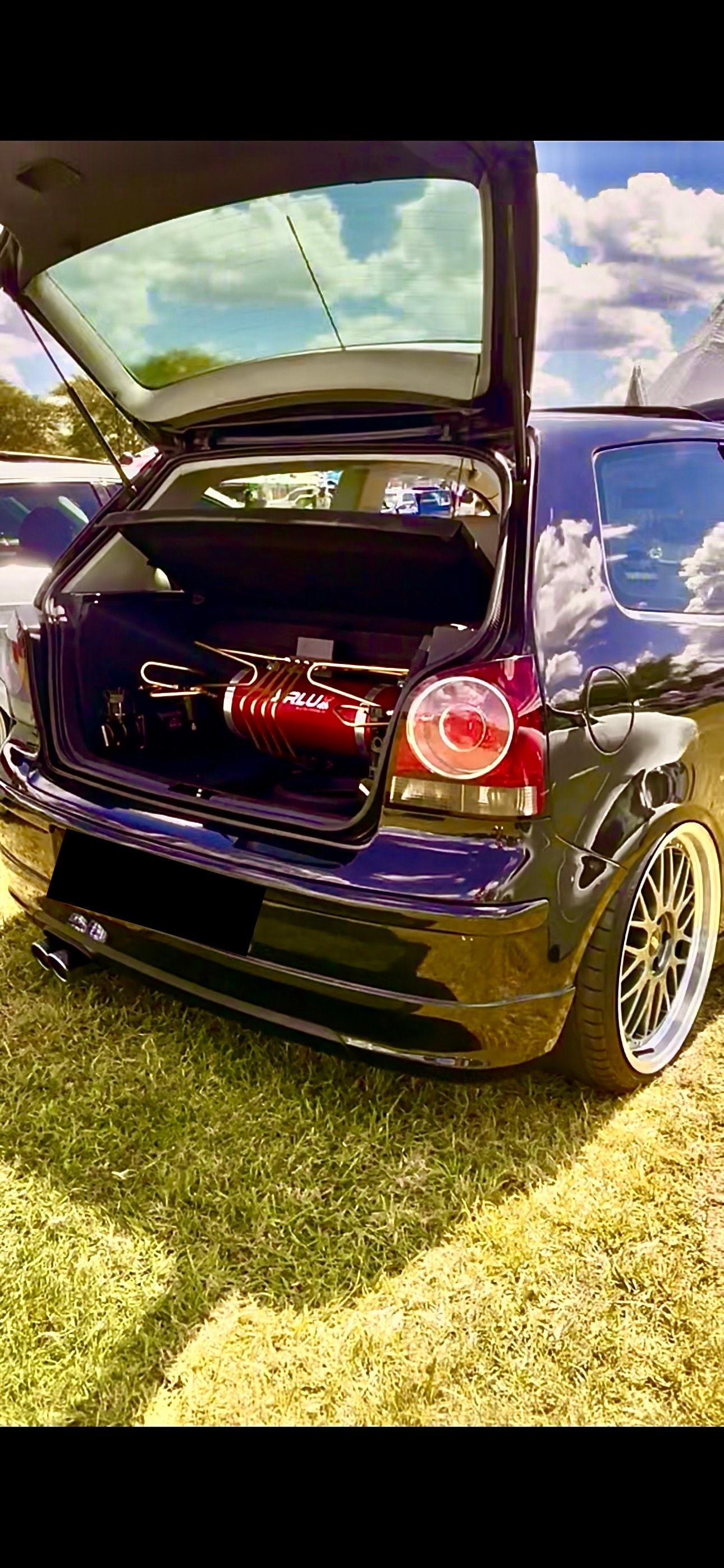 Lowered car on AirLux air suspension